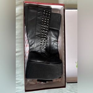 Demonia Platform Boots - Knee High - Size 8M